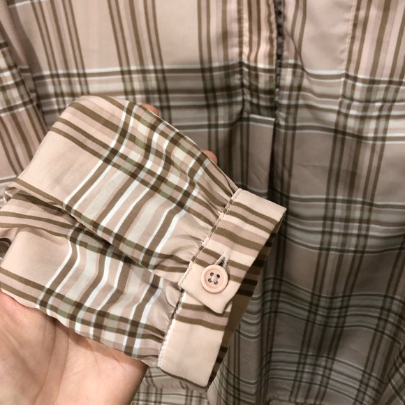 GIANNI BINI plaid long sleeve blouse - Picture 5 of 12